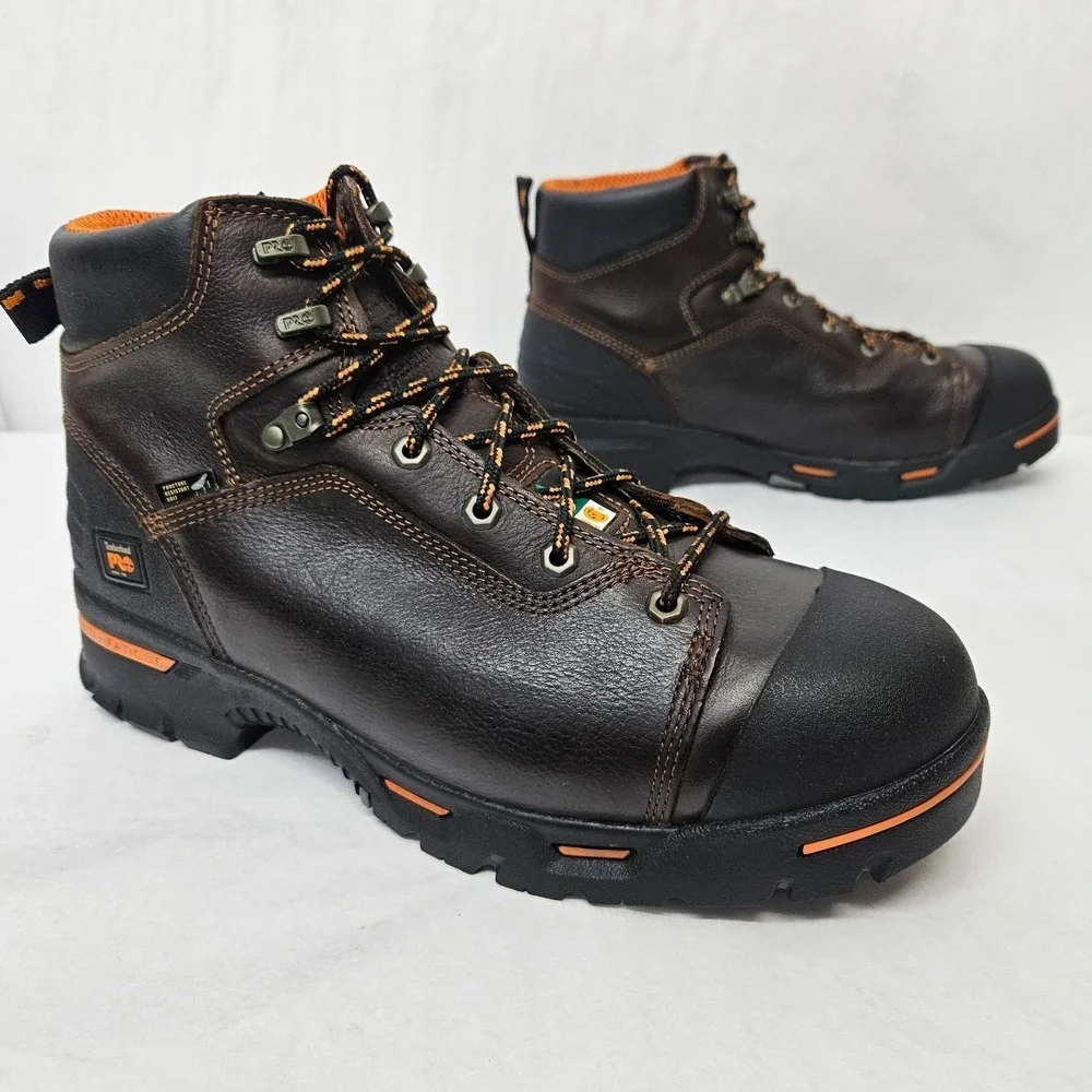 Timberland PRO Endurance 6 Inch Steel Toe‎ Work Boots 52562 Brown Mens 13 M